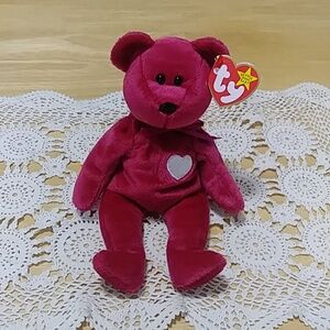 Ty Valentina the Bear Beanie Baby - Retired collectible stuffed animal